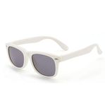 FOURCHEN Kids Polarized Sunglasses Rubber Flexible Shades for Girls Boys Age 3-10 (full white)