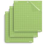 Nicapa Cutting Mat for Cricut Explore One/Air/Air 2/Maker [Standardgrip,12x12 inch,3pack] Adhesive&Sticky Non-Slip Flexible Gridded Vinyl Green Cut Mats Replacement Craft Accessories Set Matts