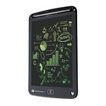 Portronics Ruffpad 12M | 12-Inch Re-Writable Multicolor LCD Writing Pad with One-Tap Erase, Smart Lock, Long Battery Life & Ruffpad App Support | Save & Share Your Child’s Creations (Black)