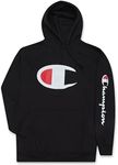 Champion Hoodie for Men Big And Tall Mens Oversized Pullover Fleece Sweatshirt Black