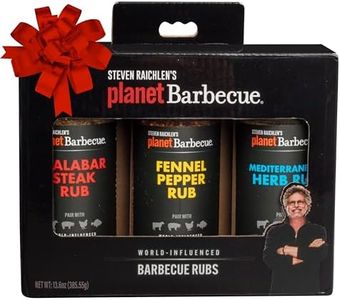 Steven Raichlen's Planet Barbecue Gourmet BBQ Rubs & Spices Gift Box 3 Pack- Grill Seasonings Set with International Flavors- Summer Cookout Essential