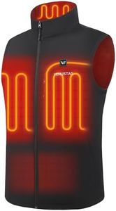 Venustas Softshell Heated Vest for Men, 10 Hrs Runtime, Electric Heating Golf Vest, lightweight windproof vest