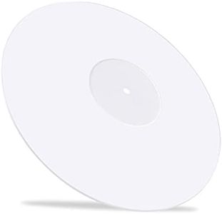 M MSDEE Acrylic Turntable Slipmat Pad for Vinyl LP Record Player – 2.7mm Thickness Provides Smooth Sound Quality – Anti Vibration Platter Mat for All Vinyl LP’s (White)