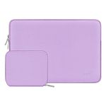 MOSISO Laptop Sleeve Compatible with MacBook Air/Pro, 13-13.3 inch Notebook, Compatible with MacBook Pro 14 inch M3 M2 M1 Chip Pro Max 2024-2021, Neoprene Bag Cover with Small Case, Purple