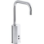 KOHLER K-7519-CP Hybrid Gooseneck Touchless Deck-Mount Faucet with Mixer, Polished Chrome