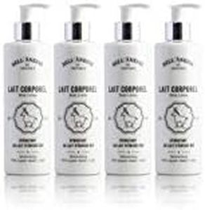 Grenadine Boutique - La Bell' Anesse - Lait Corporel au Lait d'Anesse Bio - Lot de 4 Flacons de 250 ml - Label Provence Nature