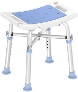 Delog Heavy Duty Shower Chair 500lb, Padded Bath Seat with 6 Height Adjustable Tube - Tool Free Anti-Slip Shower Bench Bathtub Stool Seat for Inside Shower (Shower Chair 500lb)