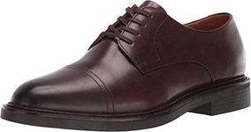 POLO RALPH LAUREN Men's Asher Leather Cap Toe Shoe Uniform Dress, Polo Brown, 7.5 UK