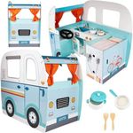 Wooden Play Camper Van Toy Playset 