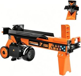 PROYAMA Log Splitter 6.5 Ton, Wood Splitter Electric Powered 15Amp, with Hydraulic Ram, Electric Firewood Splitting Machine, Horizontal