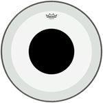 Remo P31322-10 Clear Powerstroke 3 Bass Drum Head - 22-Inch - Black Dot