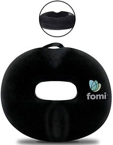 FOMI Extra Thick Donut Memory Foam Seat Cushion Care | 18" x 16" x 3.5" | Large Tailbone Pillow for Car, Truck, Office Chair, Wheelchair | Back, Bed Sores, Coccyx, Hemorrhoid, Sciatica Pain Relief