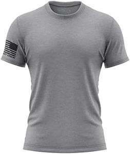 Patriot Crew Men's Fresh Crewneck American Made Graphic Tee, Patriotic, USA & Freedom Style Shirt (Heather Grey, XXX-Large)