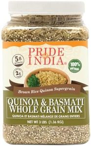 Pride Of India - Quinoa & Basmati Whole Grain Mix - Brown Rice Quinoa Supergrain, 3 Pound Jar