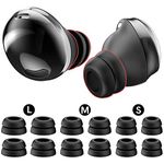 Delidigi Ear Tips for Galaxy Buds Pro, 6 Pairs Double Flange Silicone Eartips Earbuds Earplug Replacement Accessories Compatible with Samsung Galaxy Bus Pro 2021 S/M/L Size (6 Pairs Black)