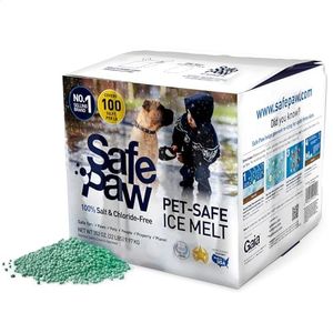 Safe Paw, Child Plant Dog Paw & Pet Safe Ice Melt -22lb, 100% Salt/Chloride Free -Non-Toxic, Vet Approved, No Concrete Damage, Fast Acting Formula, Last 3X Longer