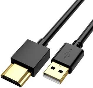 FAWETTY USB to HDMI Adapter Cable for Mac iOS Windows 12/11/10/Vista/XP, HDTV, Satellite Box, Blu-Ray Player, Black