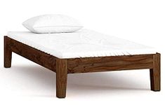 AS Furniture Solid Wood Single Size Bed for Bed Room Wooden Wood Furniture Bed Cots for Bedroom idle for Couples Husband Wife Children Family Collection (Sheesham, Natural Finish), Brown (nkf-78)