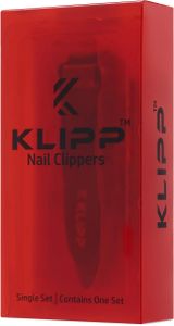 KLIPP Men’s Nail Clippers with Catcher – Heavy Duty, Ergonomic, Ziplock Pouch
