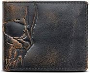 HoJ Co. Skull Bifold Wallet for Men