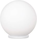 White Opal Glass Globe Shade Modern Table Desk Lamp Light | 20cm Diameter | 1 x ES E27 Lamp Bulb Required (Not Included) | 240 Volts