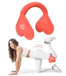 Booty Builder & Booty Trainer for Women & Men - Perfect Butt Workout Equipment for Glute Exercise, Buttocks Lifting - Iron Core Neoprene Weight with Non-Slip Grip - 1 Unit Orange Peach - 10LB