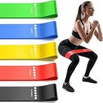 Exercise Bands, Resistance Bands for Exercise, Fitness Bands with 5 Different Resistance Levels, Workout Bands Resistance, Elastic Bands for Gym Yoga Training (5-Piece Set)