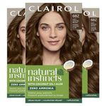 Clairol Natural Instincts, 6BZ / 12A Navajo Bronze Light Caramel Brown, Semi-Permanent Hair Color, 1 Kit (Pack of 3)