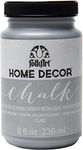 FolkArt Home Decor Chalk Paint Metallic 8oz-Silver