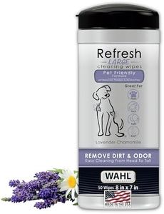 Wahl Dog Wipes Refresh Cleaning Wet Wipes, Remove Pets at Home Dirt and Odors, pH Balanced, Alcohol Free and paraben Free, 50 Wipes, Lavender Chamomile