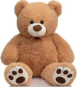 HollyHOME Teddy Bear Stuffed Animal Plush Giant Teddy Bears with Footprints Big Bear 36 inch Tan