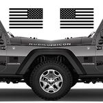 Classic Biker Gear Subdued American Flags Tactical Military Flag USA Decal 5"x3" Pair (Gloss Black)