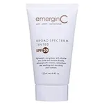 emerginC Sun SPF 30+ Tinted Non-Greasy Sunscreen - Face Sunscreen with Zinc Oxide, Vitamin C + Aloe (4.4 oz, 125 ml)