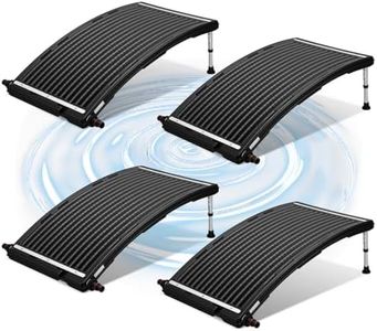 4Set Upgraded Solar Pool Heater for Above Ground Pool, Reinforced Leak-proof Connector, Solar Pool Heaters with Adjustable Support Feet, Includes 8 Adapters, 8 Hoses & Clamps, 8 Plumbers Tapes