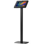 Thin Floor Stand | CTA Tall Standing 360 Degree Kiosk Display Tablet Holder | Charger Access & Lock | for iPad Pro 12.9" Inch | Surface Pro 3/4/5/6/7 (PAD-CHKLB)