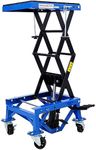 300 Lbs Hydraulic Motorcycle Scissor Jack Lift Foot Step with 4 Wheels Jack Stand Portable Lift Table Heavy Duty Hydraulic Motorcycle Scissor Lift Jacks Adjustable Lift Jack Stand For Small Dirt Bikes