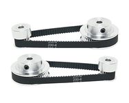 SHCEEC 2PCS Set 2GT Aluminum Timing Pulley 20&48 Teeth 5mm Bore Synchronous Wheel with 2PCS Length 200mm Width 6mm Belt (20-48T-5B-6)