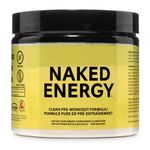 Naked Energy – Unflavored All Natural Pre Workout Supplement for Men and Women, Vegan Friendly, No Added Sweeteners, Colors or Flavors – 50 Servings