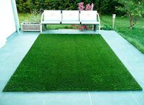 CHETANYA Loomtex Polypropylene High Density Artificial Grass Carpet for Terrace, Roof, Garden with 4 Layers Protection, Balcony, Lawn, Door (Natural Green, 3x6.5 feet)