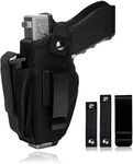 ZONSUSE Universal Gun Holster with Mag Pouch, IWB OWB Gun Holster,Tactical Pistol Bags Waistband,The Waistband Pistols Holsters for Right and Left Hand, Draw Holster for Men/Women (with Mag Pouch)