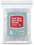 50pcs Full Size Hot Glue Sticks for Large Glue Gun, 0.43x6 inches Large Glue Sticks, Bulk-Pack for Arts Crafts DIY Fabric Gluing & More