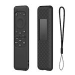 ADDGRIP Silicone TV Remote Cover Compatible with Samsung 2023 OLED Model Smart TV Remote (Remote Control with Round Edges), Samsung Solar Remote Cover (Remote Control not Included) - Black Style 1