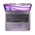 edaiser iPad Pro 12.9 Keyboard 2022 New Swivel Keyboard Case with Trackpad for Apple iPad Pro 5th 4th 3rd Generation Smart Backlit Wireless Ergonimic Pencil Slot 360° Rotate - Purple Violet