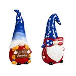 Evergreen Flag Beautiful Americana Ceramic Gnome Garden Statue - 4 x 4 x 10 Inches Homegoods and Decorations for Every Space