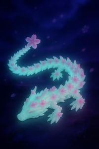 Outgoto 3D Printed Dragon Glow in The Dark Cherry Blossom Dragon Articulated Animals Fidget Toy Figurine Desktop Pet