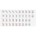 GUSTARIA Set of 166 American Mahjong Tile Decal Stickers for Standard-Sized Mah jongg Tiles