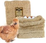 Windy Ridge Co. Natural Chicken Nesting Pads - 10 Pack - Aspen Excelsior Bedding Hen Nest Box Liners - USA Made - 13" x 13"