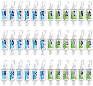 Purell Advanced Hand Sanitizer Variety Pack, Naturals and Refreshing Gel, 1 fl oz Travel Size Flip Cap Bottle with JELLY WRAP Carrier (Pack of 36) - 3900-36-CMRFRAG