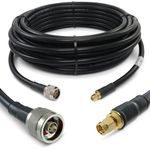 Proxicast 50 ft SMA Male to N Male Premium 400 Series Low-Loss Coax Cable (50 Ohm) for 4G LTE, 5G Modems/Routers, Ham, ADS-B, GPS, RF Radio to Antenna or Surge Arrester Use (Not for TV or WiFi)