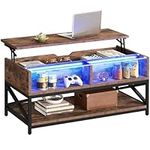 YITAHOME Lift Top Coffee Table, LED